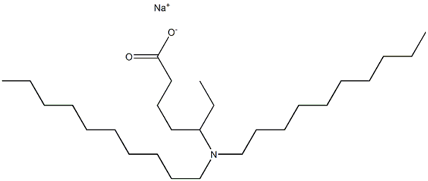 5-(Didecylamino)heptanoic acid sodium salt Struktur