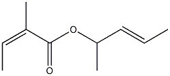 2-Methylisocrotonic acid 1-methyl-2-butenyl ester Struktur