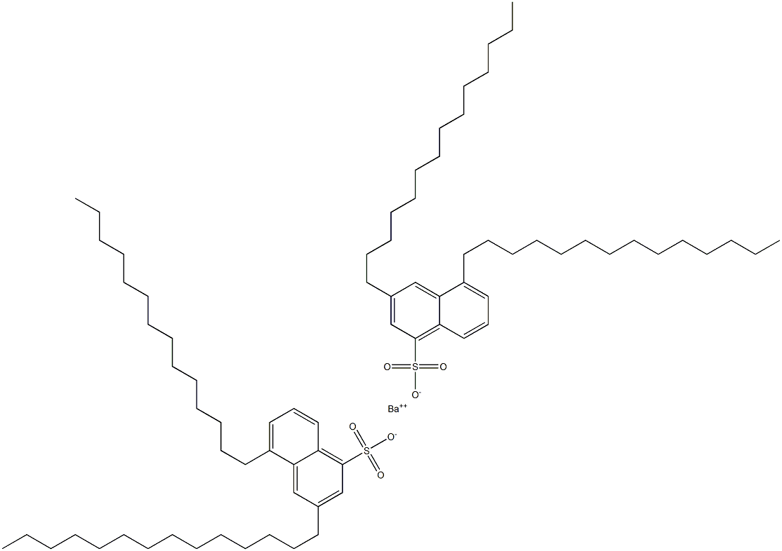 Bis(3,5-ditetradecyl-1-naphthalenesulfonic acid)barium salt Struktur