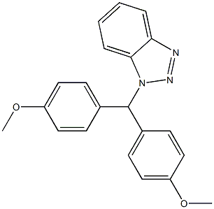 1-[Bis(4-methoxyphenyl)methyl]-1H-benzotriazole Struktur