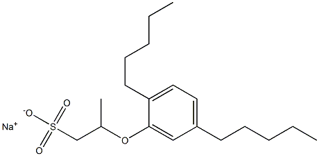 2-(2,5-Dipentylphenoxy)propane-1-sulfonic acid sodium salt Struktur