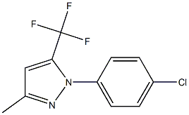 1-(4-Chlorophenyl)-3-methyl-5-trifluoromethyl-1H-pyrazole Struktur