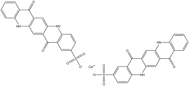 Bis[5,7,12,14-tetrahydro-7,14-dioxoquino[2,3-b]acridine-2-sulfonic acid]calcium salt Struktur