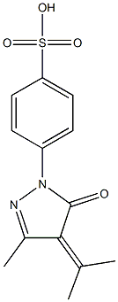 4-[[4,5-Dihydro-3-methyl-4-(1-methylethylidene)-5-oxo-1H-pyrazol]-1-yl]benzenesulfonic acid Struktur