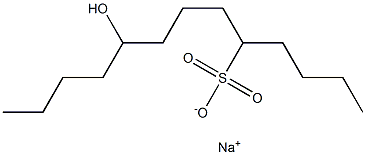 9-Hydroxytridecane-5-sulfonic acid sodium salt Struktur