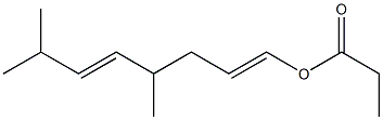 Propionic acid 4,7-dimethyl-1,5-octadienyl ester Struktur