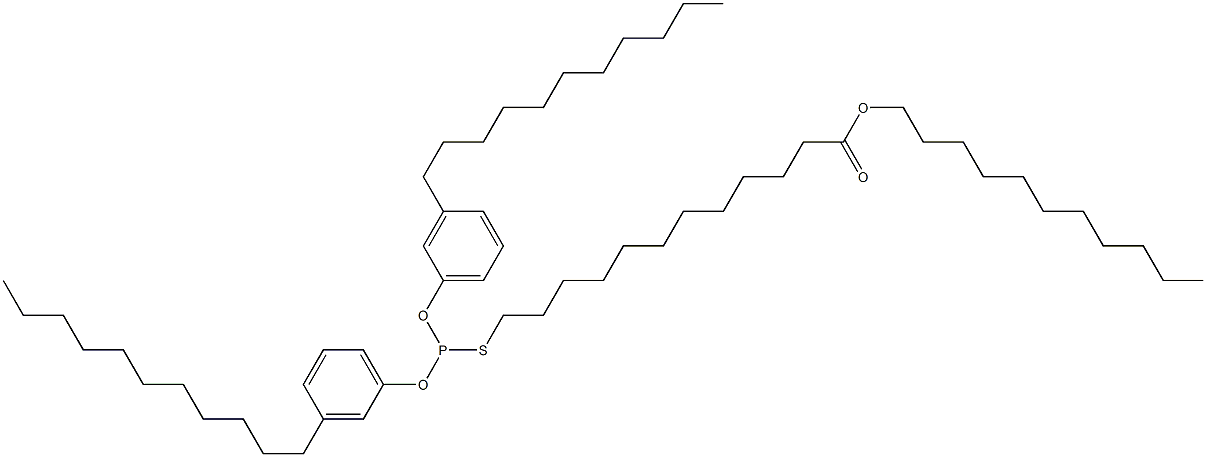 Thiophosphorous acid O,O-bis(3-undecylphenyl)S-(12-undecyloxy-12-oxododecyl) ester Struktur