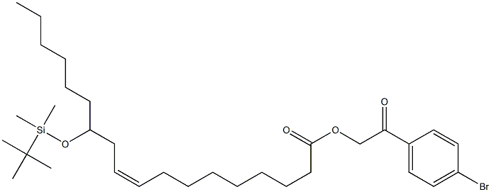 (Z)-12-[(tert-Butyldimethylsilyl)oxy]-9-octadecenoic acid 2-(4-bromophenyl)-2-oxoethyl ester Struktur