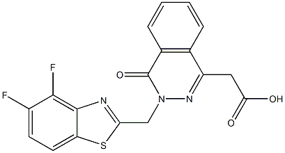 3-[(4,5-Difluoro-2-benzothiazolyl)methyl]-3,4-dihydro-4-oxophthalazine-1-acetic acid Struktur