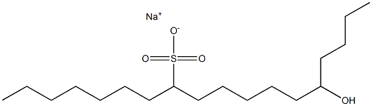 14-Hydroxyoctadecane-8-sulfonic acid sodium salt Struktur