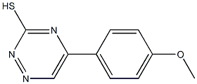 5-(p-Methoxyphenyl)-1,2,4-triazine-3-thiol Struktur