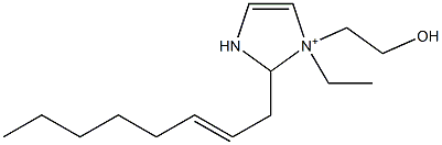 1-Ethyl-1-(2-hydroxyethyl)-2-(2-octenyl)-4-imidazoline-1-ium Struktur