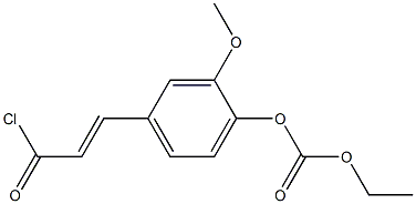 3-(4-Ethoxycarbonyloxy-3-methoxyphenyl)acryloyl chloride Struktur