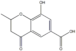 2,3-Dihydro-8-hydroxy-2-methyl-4-oxo-4H-1-benzopyran-6-carboxylic acid Struktur