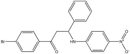 1-(4-Bromophenyl)-3-(phenyl)-3-[(4-nitrophenyl)amino]propan-1-one Struktur