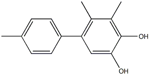 5,6-Dimethyl-4-(4-methylphenyl)benzene-1,2-diol Struktur