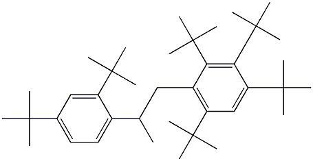 1-(2,3,4,6-Tetra-tert-butylphenyl)-2-(2,4-di-tert-butylphenyl)propane Struktur