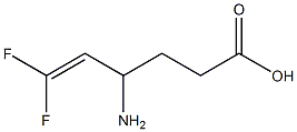 4-Amino-6,6-difluoro-5-hexenoic acid Struktur