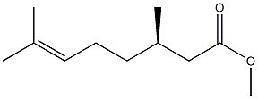 [R,(+)]-3,7-Dimethyl-6-octenoic acid methyl ester Struktur