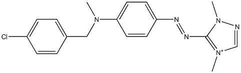 5-[[4-[[(4-Chlorophenyl)methyl]methylamino]phenyl]azo]-1,4-dimethyl-1H-1,2,4-triazol-4-ium Struktur