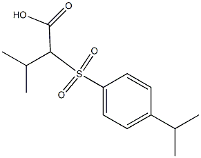 2-(4-Isopropylphenylsulfonyl)-3-methylbutanoic acid Struktur