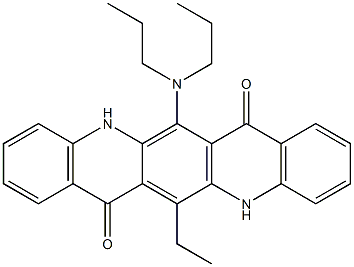 6-(Dipropylamino)-13-ethyl-5,12-dihydroquino[2,3-b]acridine-7,14-dione Struktur