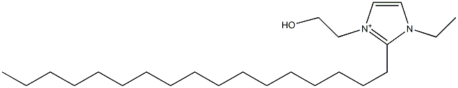 1-Ethyl-2-heptadecyl-3-(2-hydroxyethyl)-1H-imidazol-3-ium Struktur