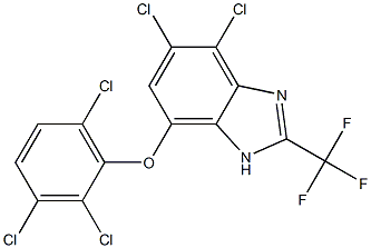 4,5-Dichloro-7-(2,3,6-trichlorophenoxy)-2-trifluoromethyl-1H-benzimidazole Struktur