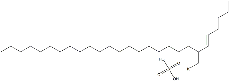 Sulfuric acid 2-(1-hexenyl)docosyl=potassium ester salt Struktur