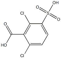 2,6-Dichloro-5-sulfobenzoic acid Struktur