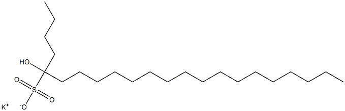 5-Hydroxydocosane-5-sulfonic acid potassium salt Struktur