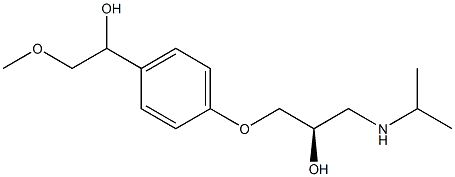 (2R)-1-(Isopropylamino)-3-[4-(1-hydroxy-2-methoxyethyl)phenoxy]-2-propanol Struktur