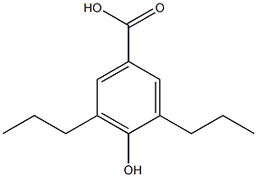 3,5-Dipropyl-4-hydroxybenzoic acid Struktur