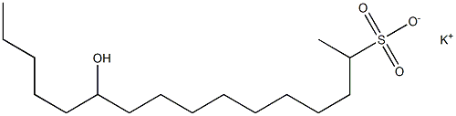 11-Hydroxyhexadecane-2-sulfonic acid potassium salt Struktur