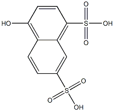 4-Hydroxy-1,7-naphthalenedisulfonic acid Struktur