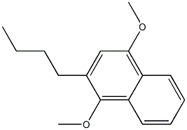 1-Methoxy-2-butyl-4-methoxynaphthalene Struktur