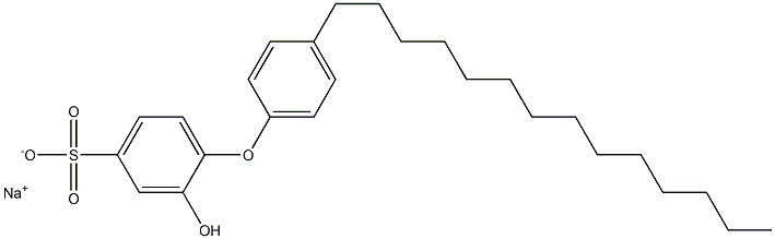 2-Hydroxy-4'-tetradecyl[oxybisbenzene]-4-sulfonic acid sodium salt Struktur