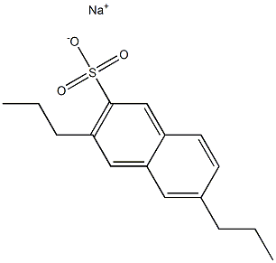 3,6-Dipropyl-2-naphthalenesulfonic acid sodium salt Struktur