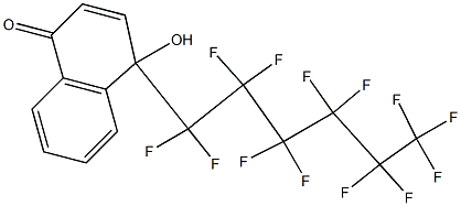 4-Hydroxy-4-(tridecafluorohexyl)naphthalen-1(4H)-one Struktur