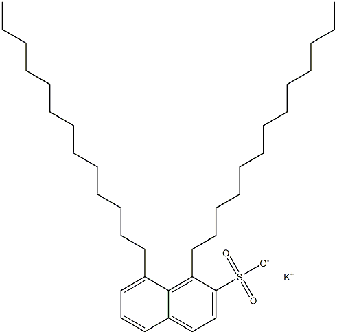 1,8-Ditridecyl-2-naphthalenesulfonic acid potassium salt Struktur