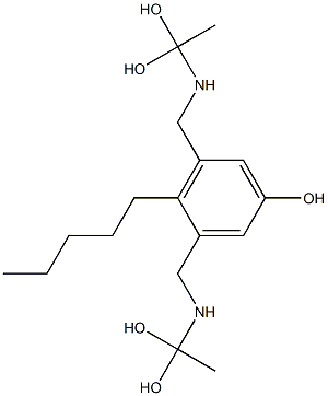 3,5-Bis[[(1,1-dihydroxyethyl)amino]methyl]-4-pentylphenol Struktur