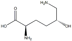 (5R)-5-Hydroxy-D-lysine Struktur