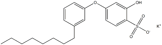 3-Hydroxy-3'-octyl[oxybisbenzene]-4-sulfonic acid potassium salt Struktur