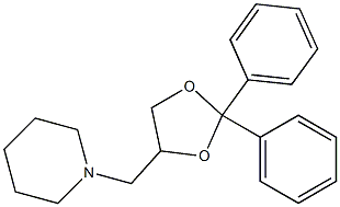 2,2-Diphenyl-4-(piperidinomethyl)-1,3-dioxolane Struktur