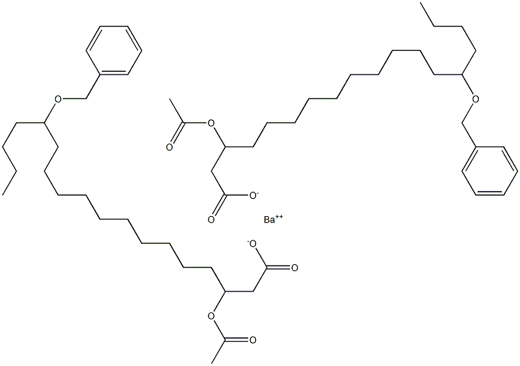 Bis(14-benzyloxy-3-acetyloxystearic acid)barium salt Struktur