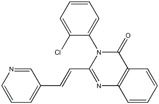 3-(2-Chlorophenyl)-2-[2-(3-pyridyl)ethenyl]quinazolin-4(3H)-one Struktur