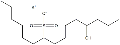 12-Hydroxypentadecane-7-sulfonic acid potassium salt Struktur