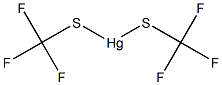 Bis(trifluoromethylthio)mercury(II) Struktur