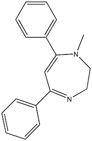 1-Methyl-5,7-diphenyl-2,3-dihydro-1H-1,4-diazepine Struktur