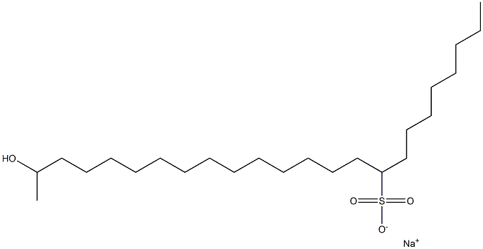 23-Hydroxytetracosane-9-sulfonic acid sodium salt Struktur